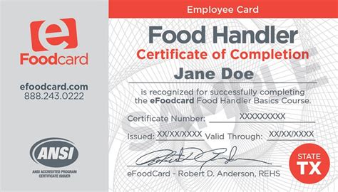 Food Handler's Certification - Texas Cottage Food Law