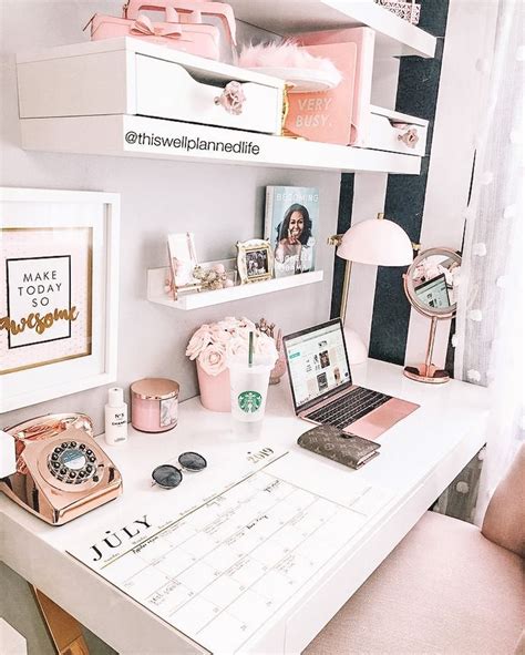 Rose Gold Office Decor From Amazon - DIY Darlin' | Office room decor, Gold office decor, Work ...