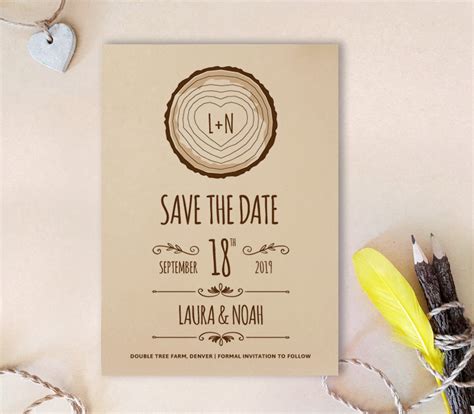 Rustic Save the Date Cards - LemonWedding