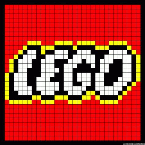 Lego logo perler bead pattern - Crochet / knit / stitch charts and graphs #band #friendship #b ...