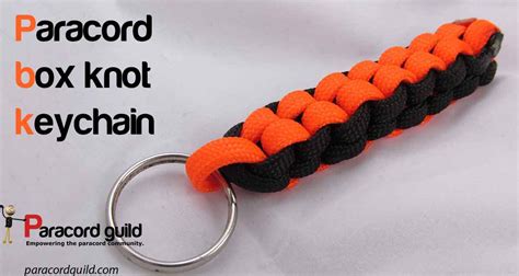 Box knot paracord keychain - Paracord guild