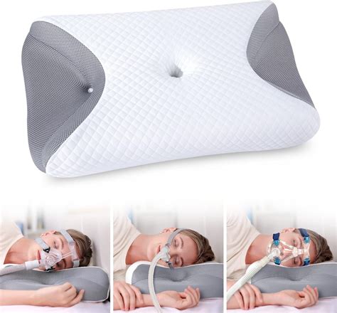 HOMCA CPAP Pillow for Side Sleeping, CPAP Nasal Pillows for All CPAP Masks Users to Reduce Air ...