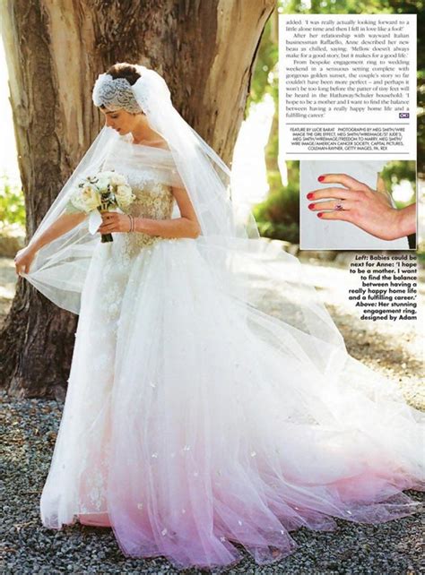 Anne Hathaway's Valentino White Wedding Dress - StyleFrizz