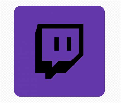 HD Twitch Purple & Black Square Icon Transparent Background PNG | Citypng