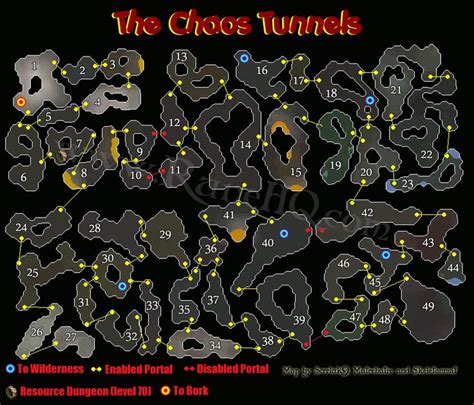 Chaos Tunnels Map - RuneScape Guide - RuneHQ | Map, Chaos, Tunnel