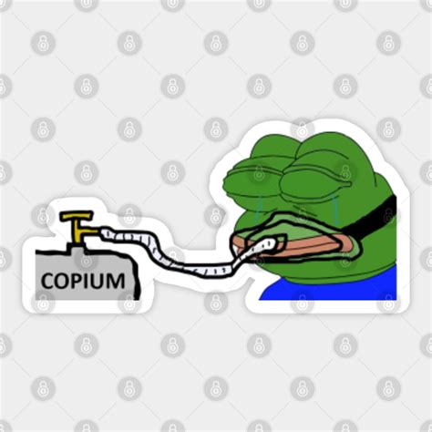 pepe - copium twitch meme - Pepe - Sticker | TeePublic