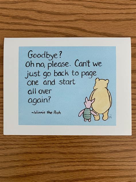 Winnie the Pooh Goodbye Quote Pooh Bear Goodbye Starting - Etsy ...