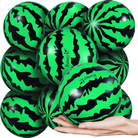 Watermelon Party8 Pack Watermelon Ball Pump Kit Beach Summer Party 6.2 Inch Air Fillable ...