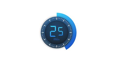 The 25 minutes timer. Stopwatch icon in flat style. Motion graphics ...