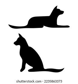 Two Dog Silhouettes Vector Illustration Stock Vector (Royalty Free ...