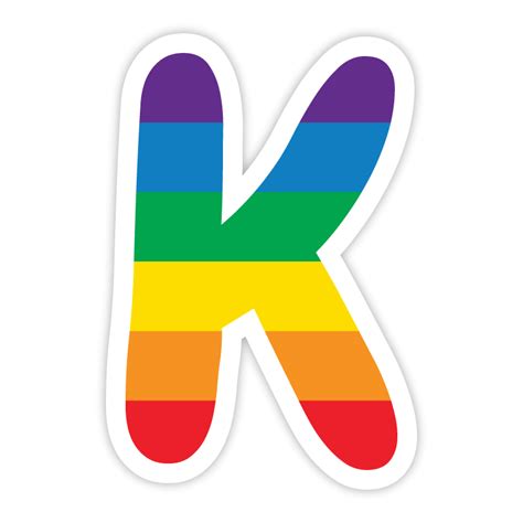 Rainbow-like K letter