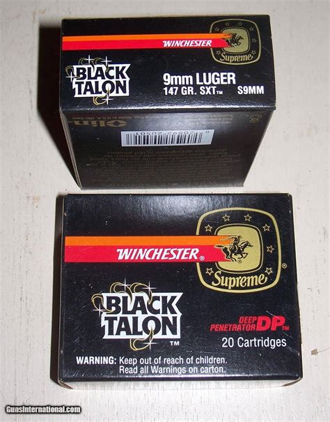 BLACK TALON 9mm Luger ammo