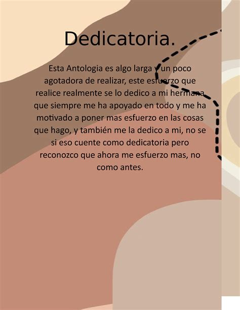 Antologia Literaria XMGQ 040422 - Dedicatoria. Esta Antologia es algo larga y un poco agotadora ...