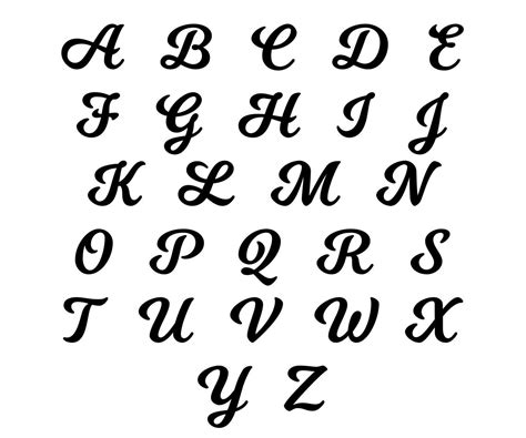 Cursive Letter Vinyl Decal. Custom Letter, Numbers, Symbols and Punctuation Decals. Cursive ...