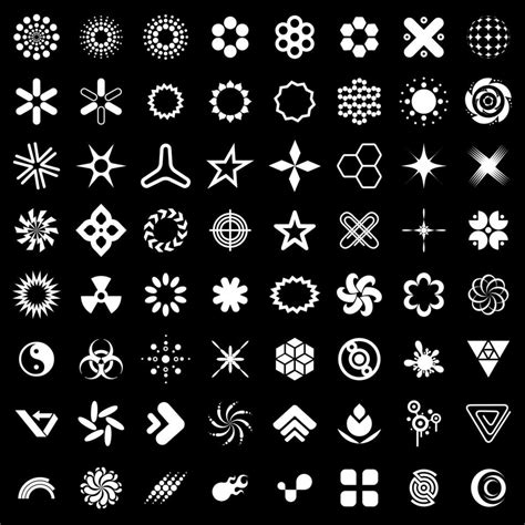 Abstract symbols vector icons set. 22079270 Vector Art at Vecteezy