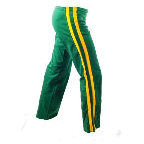 Capoeira Pants - Green and Yellow