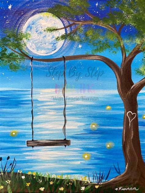 Whimsy Summer Swing Painting Tutorial - Step By Step Painting With ...