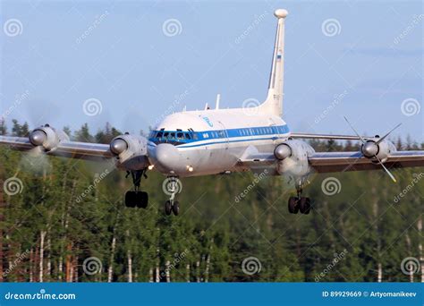 Ilyushin IL-22 of Russian Air Force Landing at Chkalovsky. Editorial ...