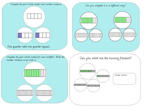 Year 4 Part Whole Models and Fractions | Teaching Resources