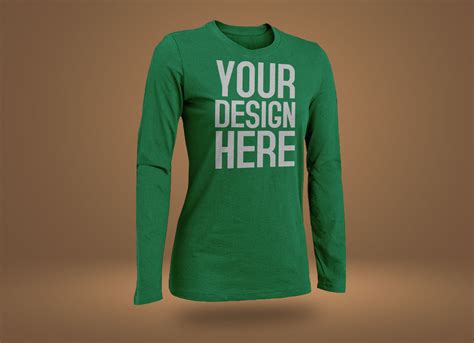 Free Rounded Neck Short & Long Sleeves T-Shirt Mockup PSD Files - Good Mockups