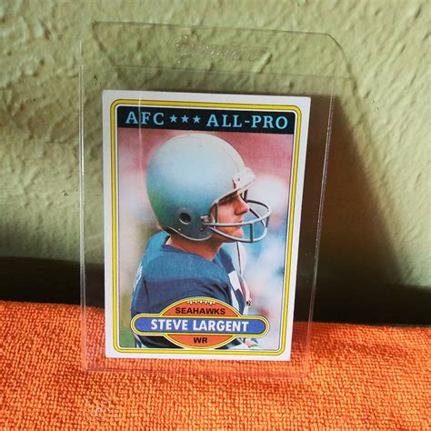 Rare 1980 Steve Largent Seattle Seahawks Topps Collector Card | Etsy ...