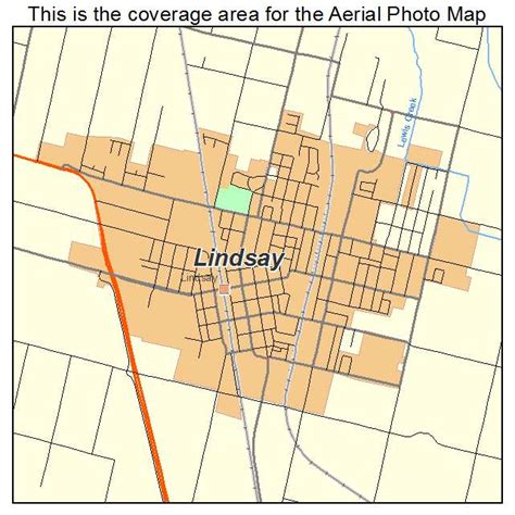 Aerial Photography Map of Lindsay, CA California