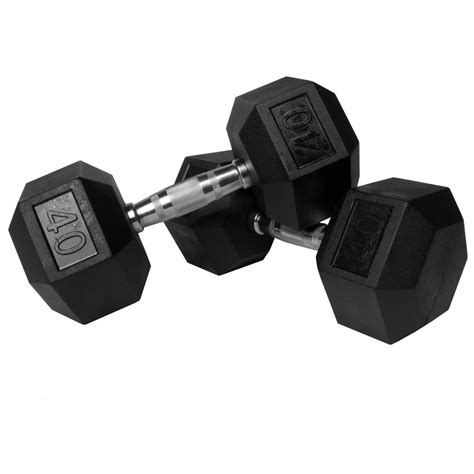 XMark Rubber Hex Dumbbells - 40 lb. pair - Walmart.com - Walmart.com