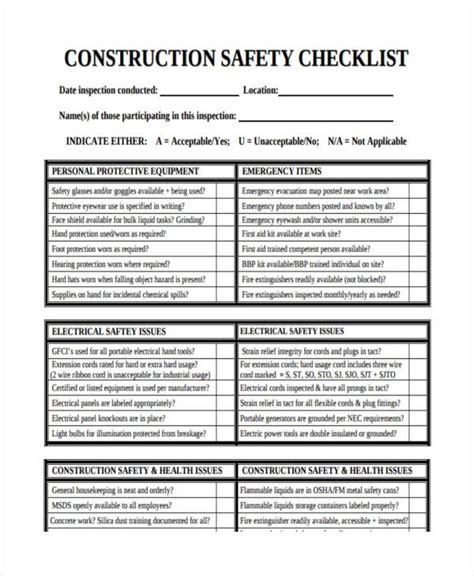 safety checklist - Google Search | Checklist template, Teacher checklist template, Safety checklist