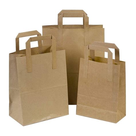 Brown Kraft Paper Bags With Handle S,M,L - Catering, Catering Packaging ...