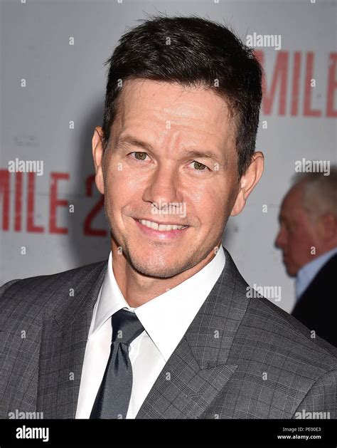 MARK WAHLBERG America film actor at the premiere of STX Films' 'Mile 22' at Westwood Village ...