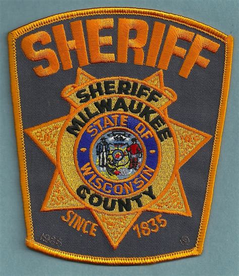 Milwaukee County Sheriff Wisconsin Police Patch