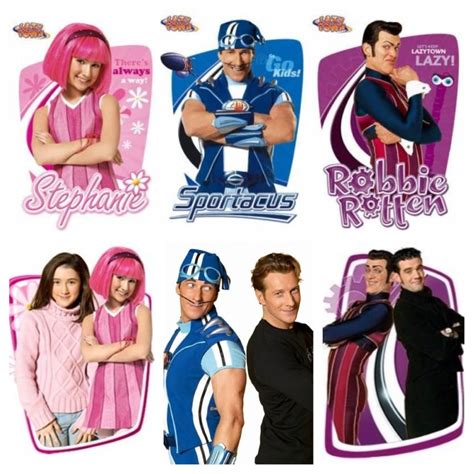 From Lazytown the hosts "Stephanie", " Sportacus", "Robbie Rotten" from ...