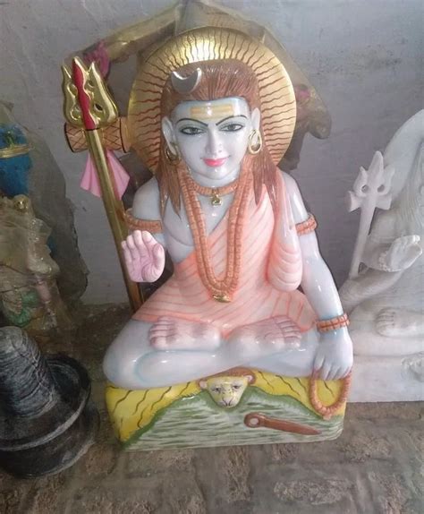 Hindu White Marble Baba Gorakhnath Statue, For Worship, Size: 2.5 Feet ...