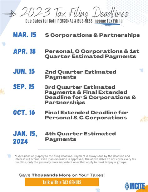 Downloads | 2023 Tax Deadlines - Incite Tax