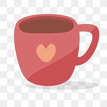 Coffee In Cute Red Mug, Coffee Cup, Cute Element, Cup Clipart PNG Transparent Image and Clipart ...