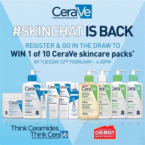 Chemist Warehouse CeraVe SkinChat Competition: Win 1 of 10 CeraVe ...