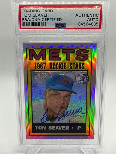 Tom Seaver Autographed Signed Ny Mets 2001 Topps Archives Reserve ...