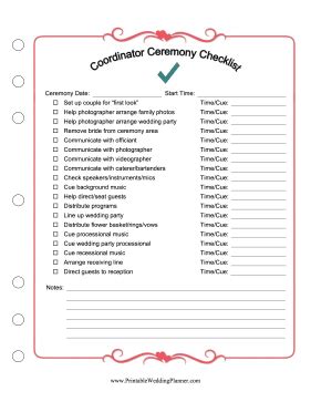 Day-of coordinators and wedding planners can use this printable checklist to ma… | Wedding ...