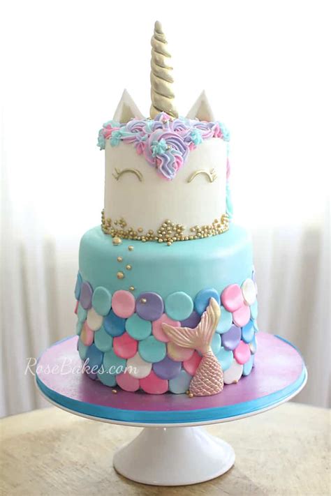 Unicorn Mermaid Cake | Rose Bakes