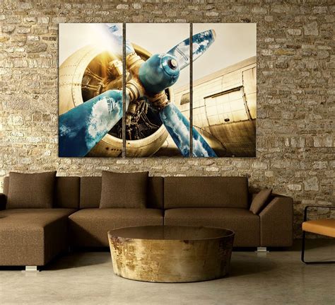 Vintage Airplane Canvas Print, Old Plane Wall Art, Propeller Print ...