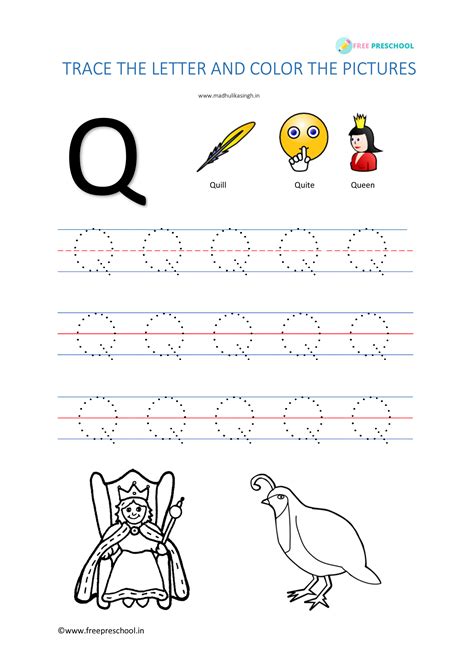 Alphabet Tracing Letter Qq - Free Preschool