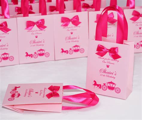 Elegant Pink Birthday Gift Bags for Party Favor for Guests - Etsy