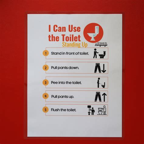 Toileting Sequence Chart I Can Use the Toilet Standing Up - Etsy