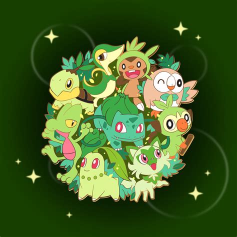 Grass Starters - Pokemon Evolution Enamel Pin – Shinnoyume