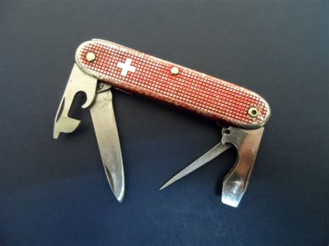 First Victorinox Elinox Pioneer Alox Swiss Army Knife 1957 | Swiss army, Swiss army knife ...