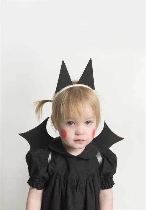 Baby Bat Costume with Cardboard Wings and Ears - Mer Mag | Halloween kids, Bat costume ...