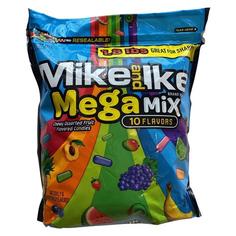 Mike & Ike Mega Mix Candy Large 28.8 oz Resealable Bag - Walmart.com ...