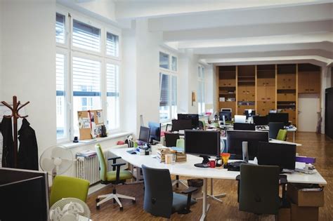 Free Photo | Empty office workplace with table, chair and computer