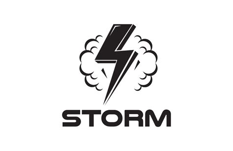 Storm Flash Thunder Logo Design Graphic by dimensi design · Creative ...