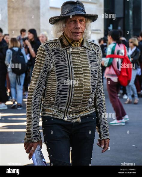 PARIS, France- September 26 2018:James F. Goldstein on the street during the Paris Fashion Week ...